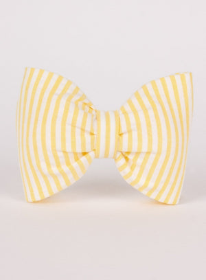 Lily Rose Clip Bow Hair Clip in Yellow Seersucker
