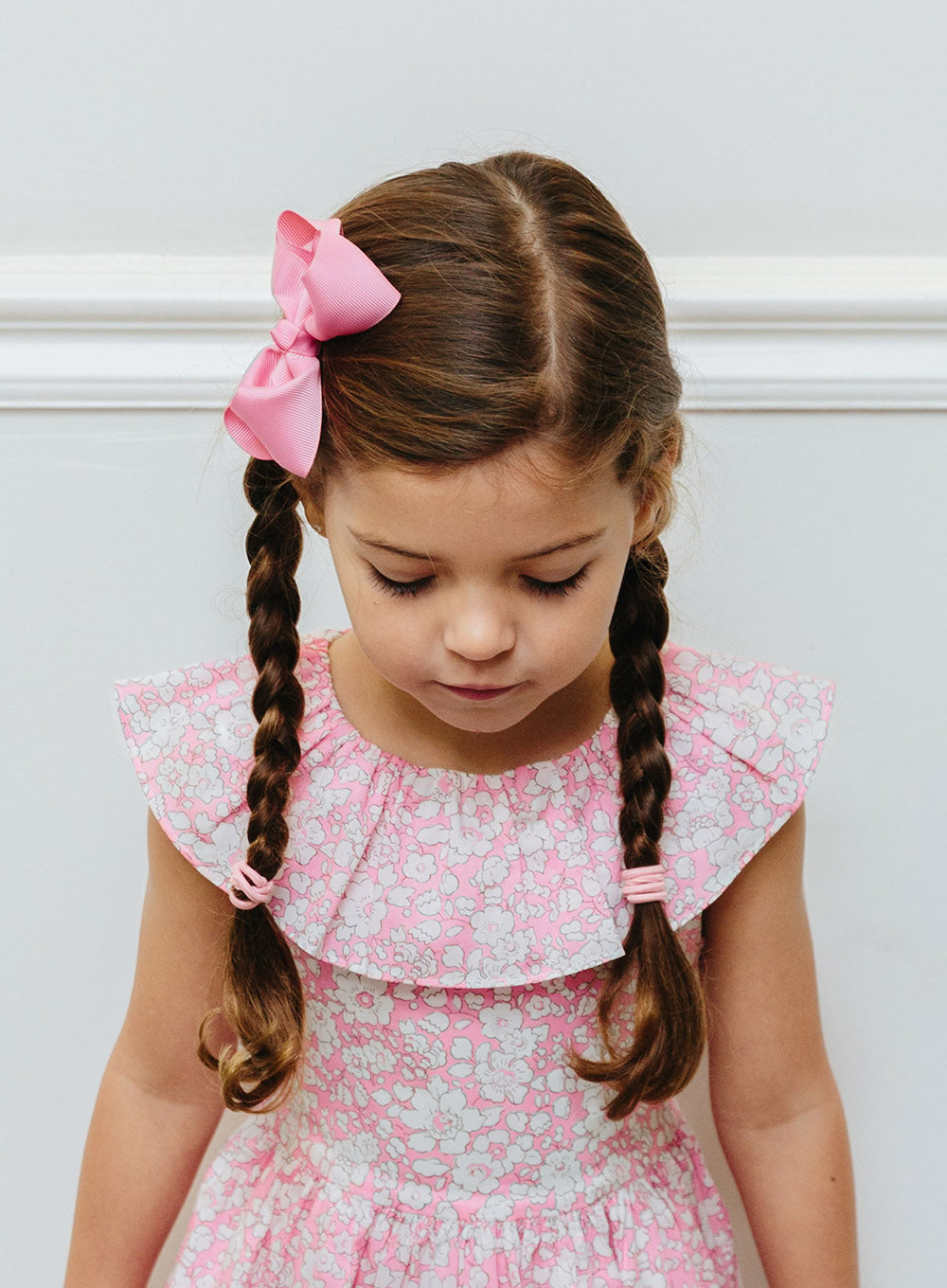 Lily Rose Clip Extra Large Bow Hair Clip in Dusky Pink