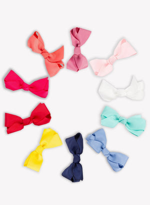 Lily Rose Clip Large Bow Hair Clip in Bluebell