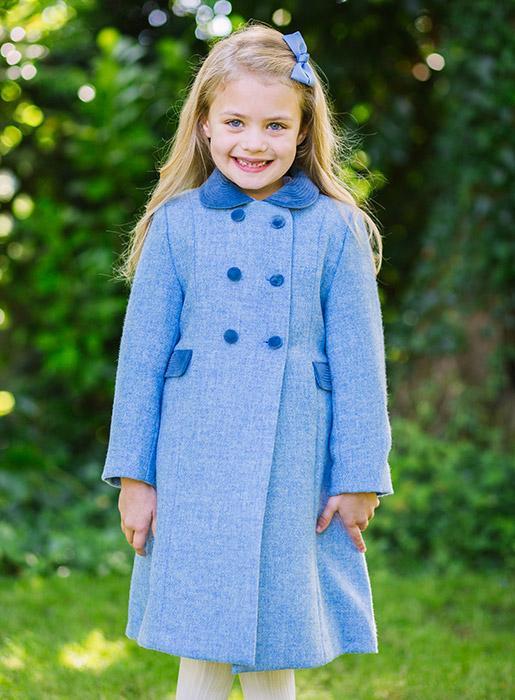 French Blue Large Bow Hair Clip-FRBLU-LARGE | Trotters Childrenswear