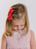 Lily Rose Clip Large Bow Hair Clip in Ruby - Trotters Childrenswear