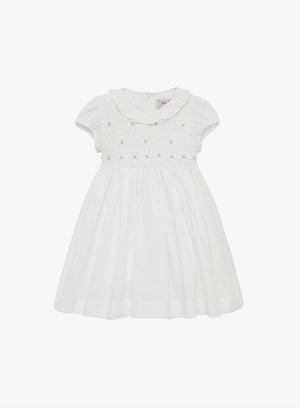 Lily Rose Dress Little Willow Rose Hand Smocked Dress in White