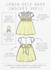 Lily Rose Dress Rose Hand Smocked Dress in Lemon