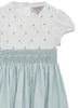 Lily Rose Dress Rose Hand Smocked Dress in Sea Blue