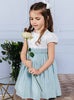 Lily Rose Dress Rose Hand Smocked Dress in Sea Blue