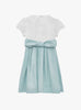 Lily Rose Dress Rose Hand Smocked Dress in Sea Blue