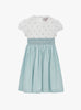 Lily Rose Dress Rose Hand Smocked Dress in Sea Blue