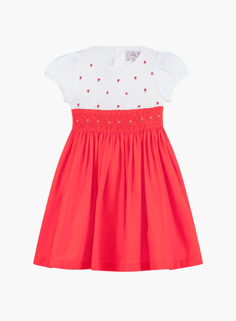 Lily Rose Dress Rose Hand Smocked Dress in Watermelon