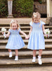 Lily Rose Dress Willow Rose Hand Smocked Dress in Cornflower Blue