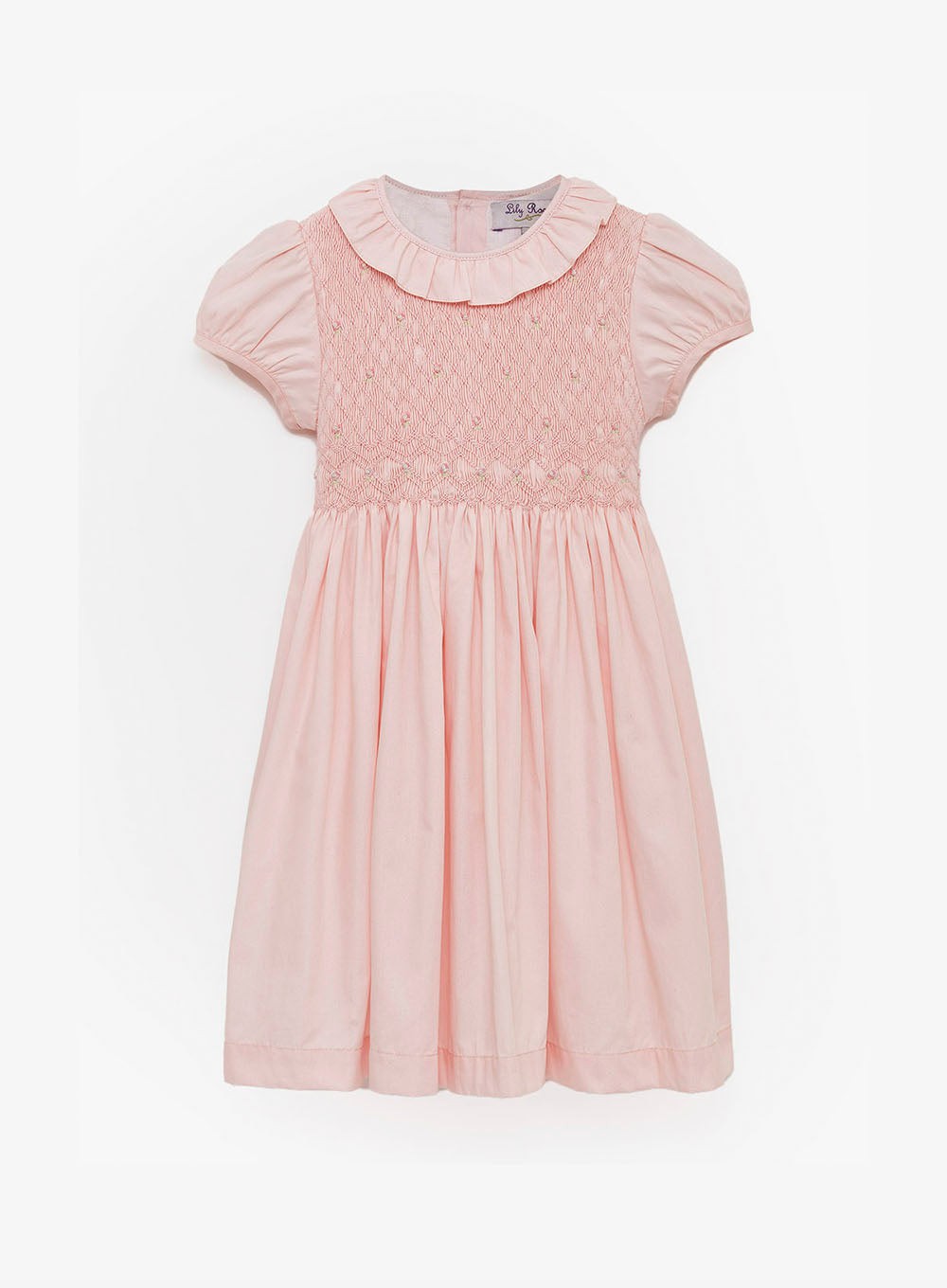 Lily Rose Dress Willow Rose Hand Smocked Dress in Pink