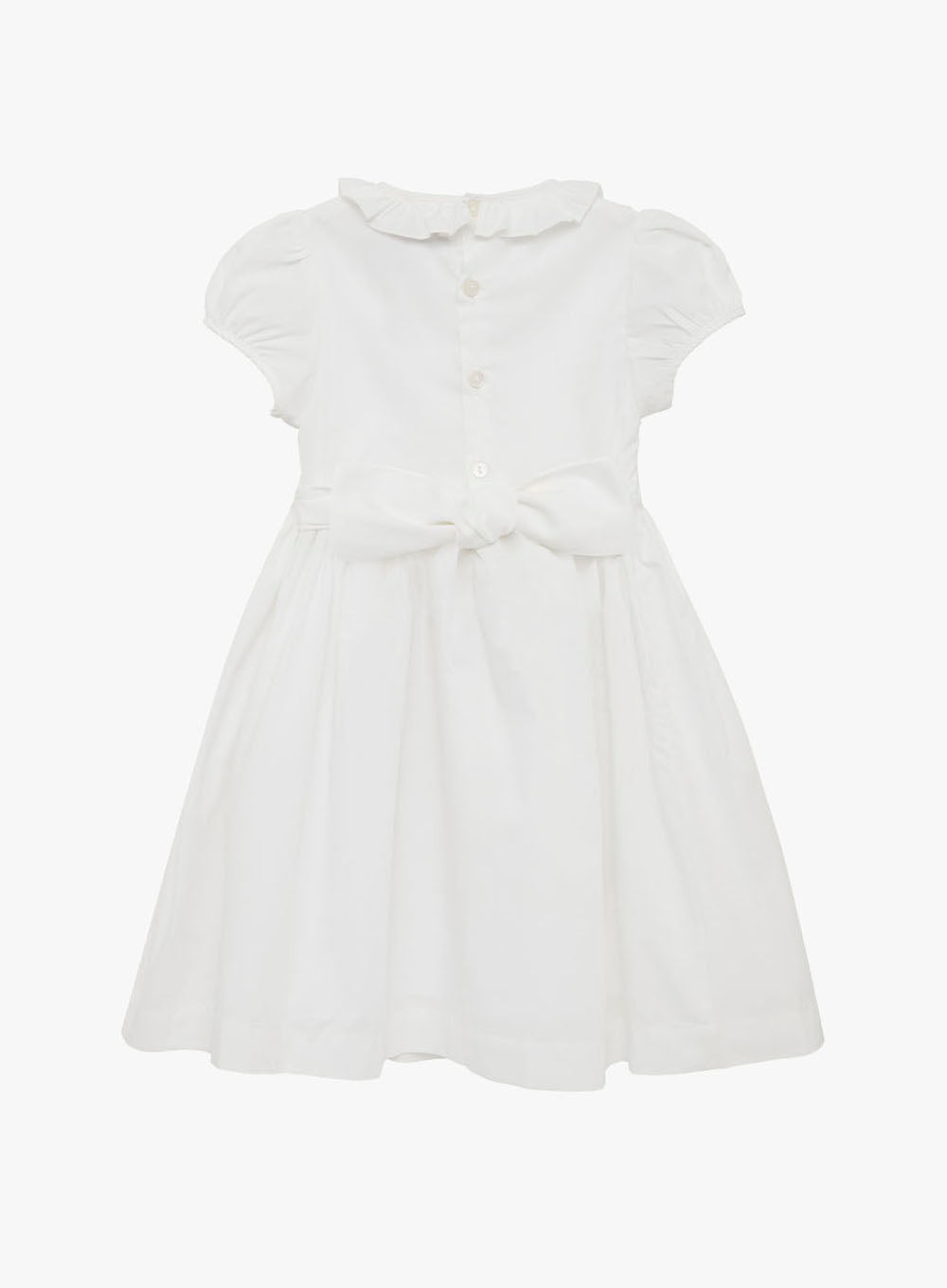 Lily Rose Dress Willow Rose Hand Smocked Dress in White