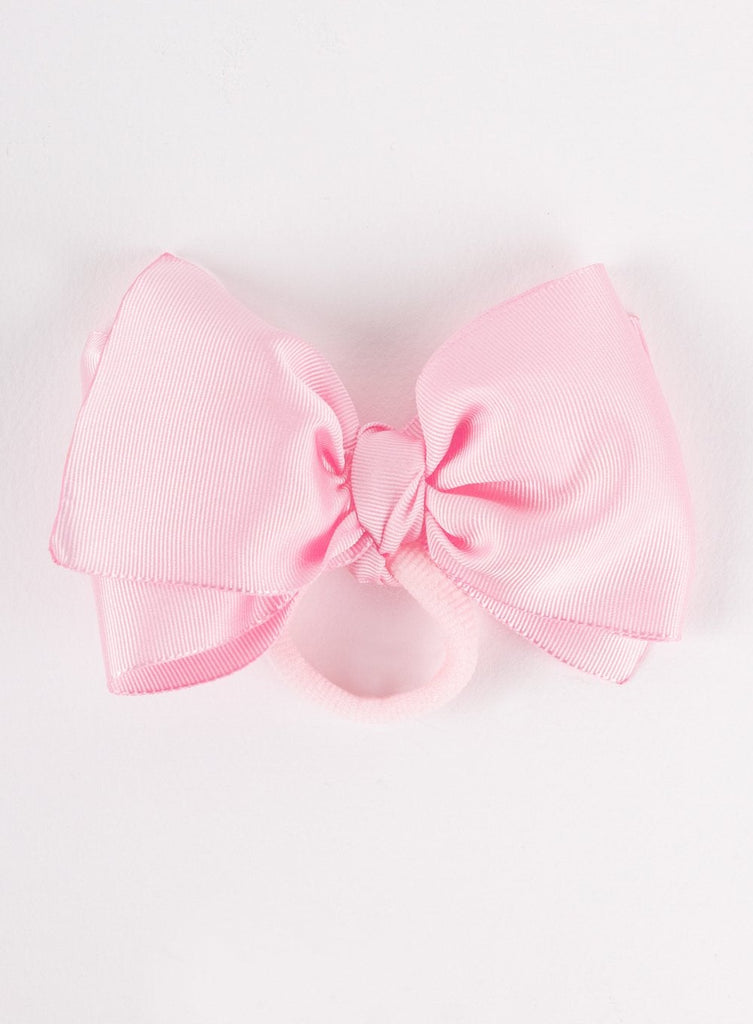 Lily Rose Hair Bobbles Large Bow Hair Bobble in Pink - Trotters Childrenswear