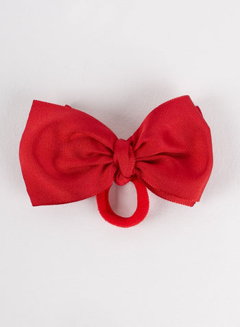 Lily Rose Hair Bobbles Large Bow Hair Bobble in Red - Trotters Childrenswear