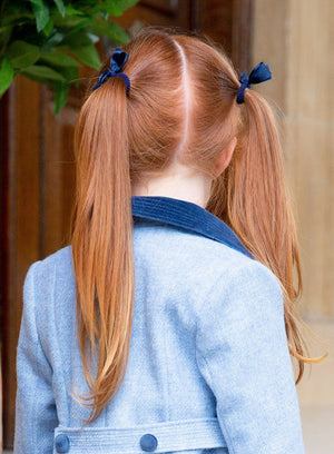 Lily Rose Hair Bobbles Mini Bow Hair Bobbles in Navy