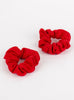 Lily Rose Hair Bobbles Set of 2 Scrunchies in Red