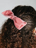 Lily Rose Hair Bobbles Velvet Bow Hair Bobble in Blush