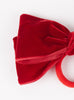 Lily Rose Hair Bobbles Velvet Bow Hair Bobble in Red - Trotters Childrenswear