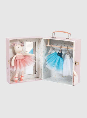 Moulin Roty Toy Moulin Roty Once Upon A Time - Ballerina Mouse with a Suitcase - Trotters Childrenswear