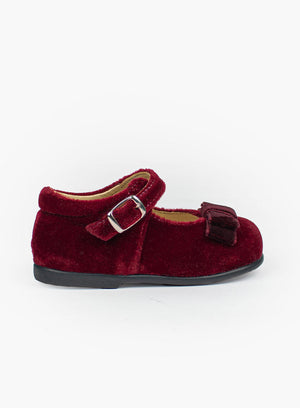 My First Hampton Classics First walkers My First Hampton Classics Josephine First Walkers in Burgundy Velvet