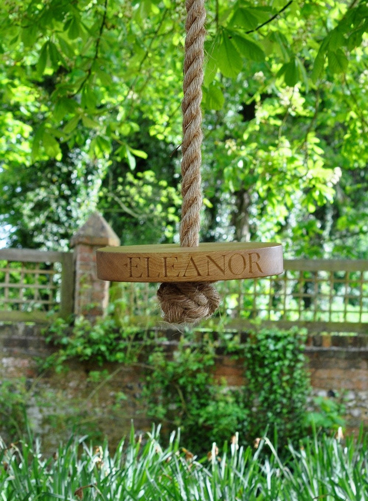 Oak & Rope Personalised Product Oak & Rope Personalised Round Swing - Trotters Childrenswear