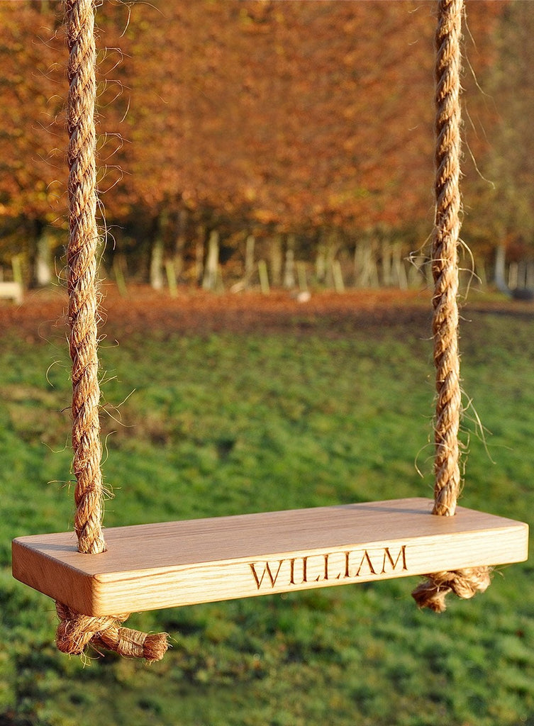 Oak & Rope Personalised Product Oak & Rope Small Personalised Swing - Trotters Childrenswear