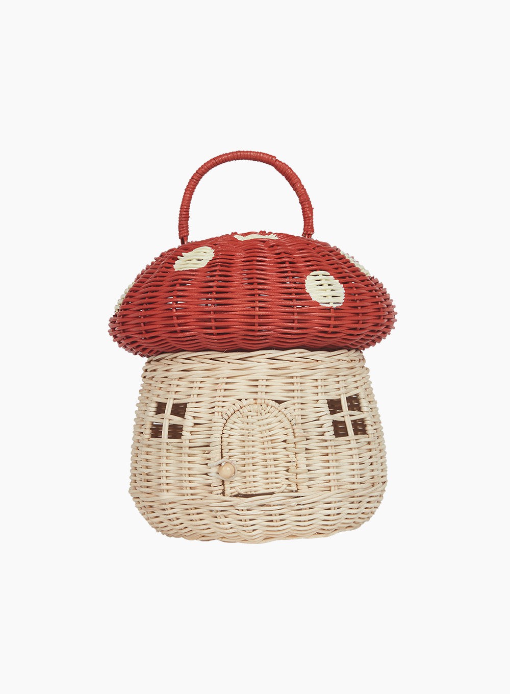 Olli Ella Rattan Mushroom Basket Trotters Childrenswear