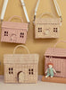 Olli Ella Basket Olli Ella Rattan Casa Bag in Rose