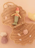 Olli Ella Basket Olli Ella Rattan Shell Bag in Rose