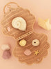Olli Ella Basket Olli Ella Rattan Shell Bag in Rose