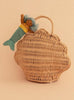 Olli Ella Basket Olli Ella Rattan Shell Bag in Rose