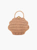 Olli Ella Basket Olli Ella Rattan Shell Bag in Rose