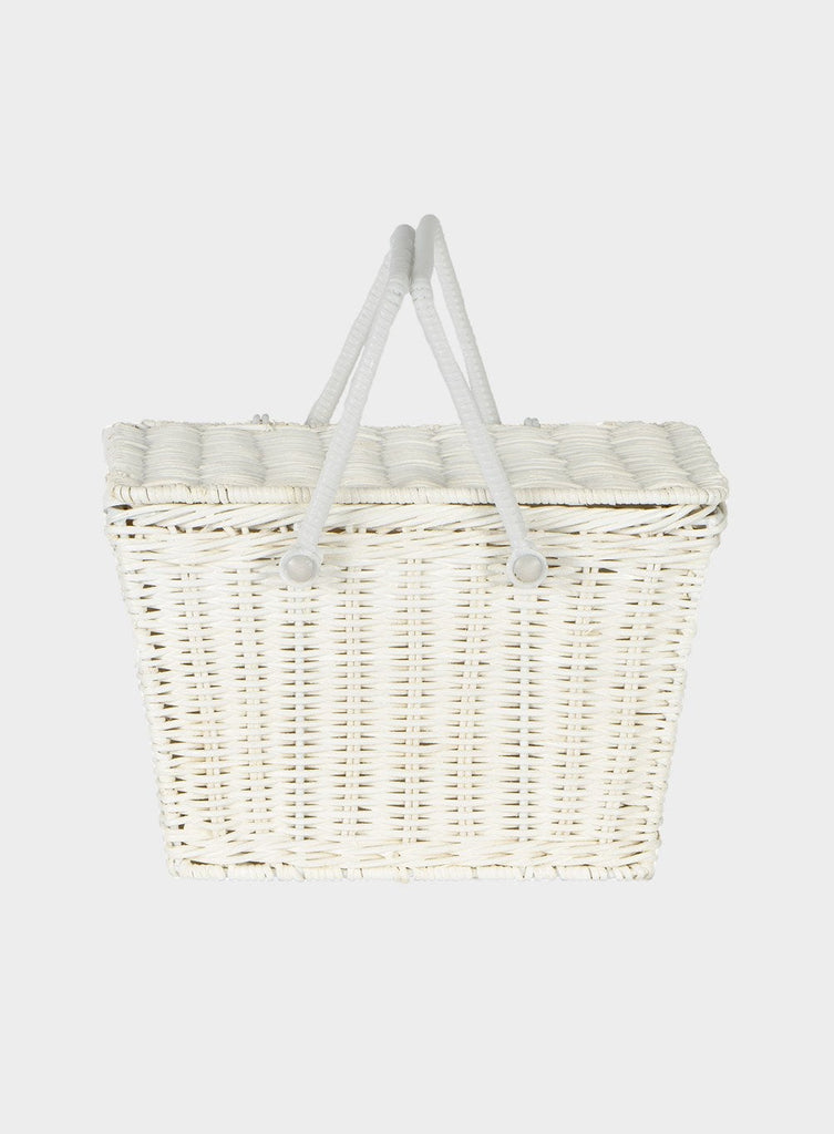 Olli Ella Gift wrapping Ollie Ella White Piki Gift Basket - Trotters Childrenswear