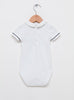 Petit Breton Body Little Short-Sleeved Monty Anchor Body - Trotters Childrenswear