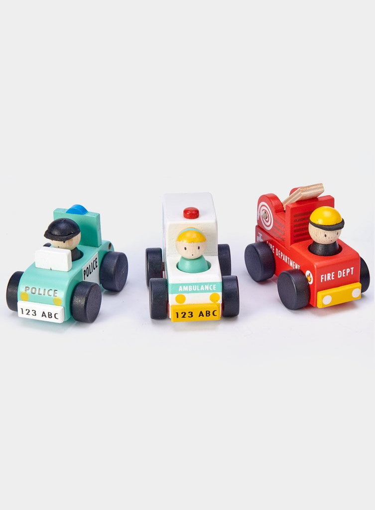 Tender Leaf Toys Toy Emergency Vehicles Set - Trotters Childrenswear