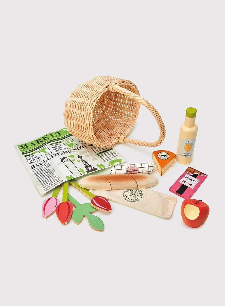 Tender Leaf Wicker Shopping Basket Trotters Childrenswear