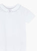 Thomas Brown Body Little Short-Sleeved Monty Stitch Body in White/Navy