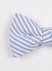 Thomas Brown Bow Tie Bow Tie in Blue Stripe - Trotters Childrenswear