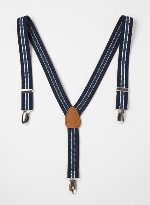 Thomas Brown Braces Braces in Navy Stripe