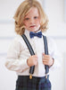 Thomas Brown Braces Braces in Navy Stripe - Trotters Childrenswear