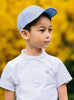 Thomas Brown Hat Charlie Cap in Blue Stripe - Trotters Childrenswear