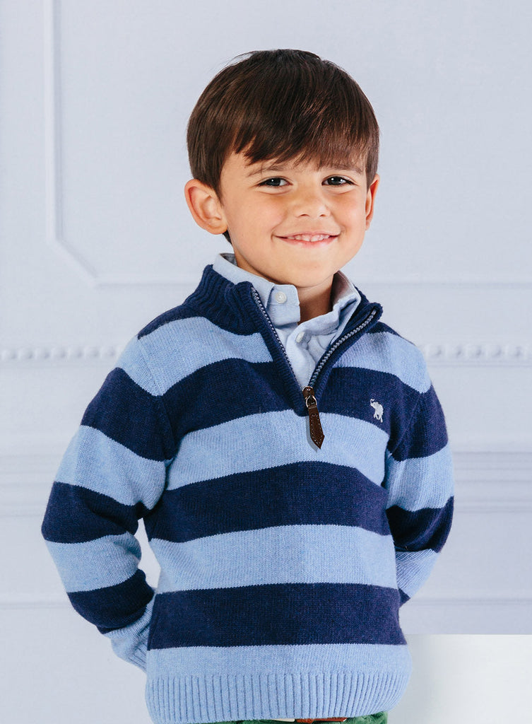 Thomas Brown Jumper Myles Half-Zip