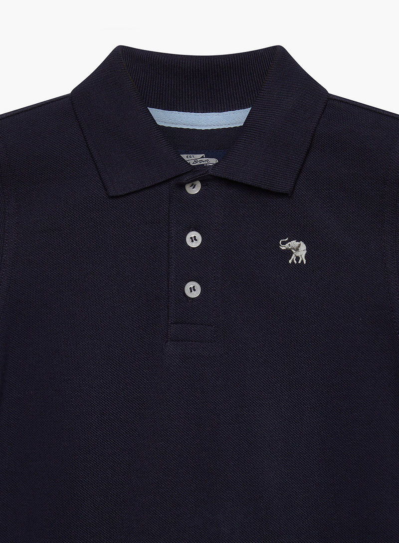 Thomas Brown Polo Harry Piqué Polo in Navy