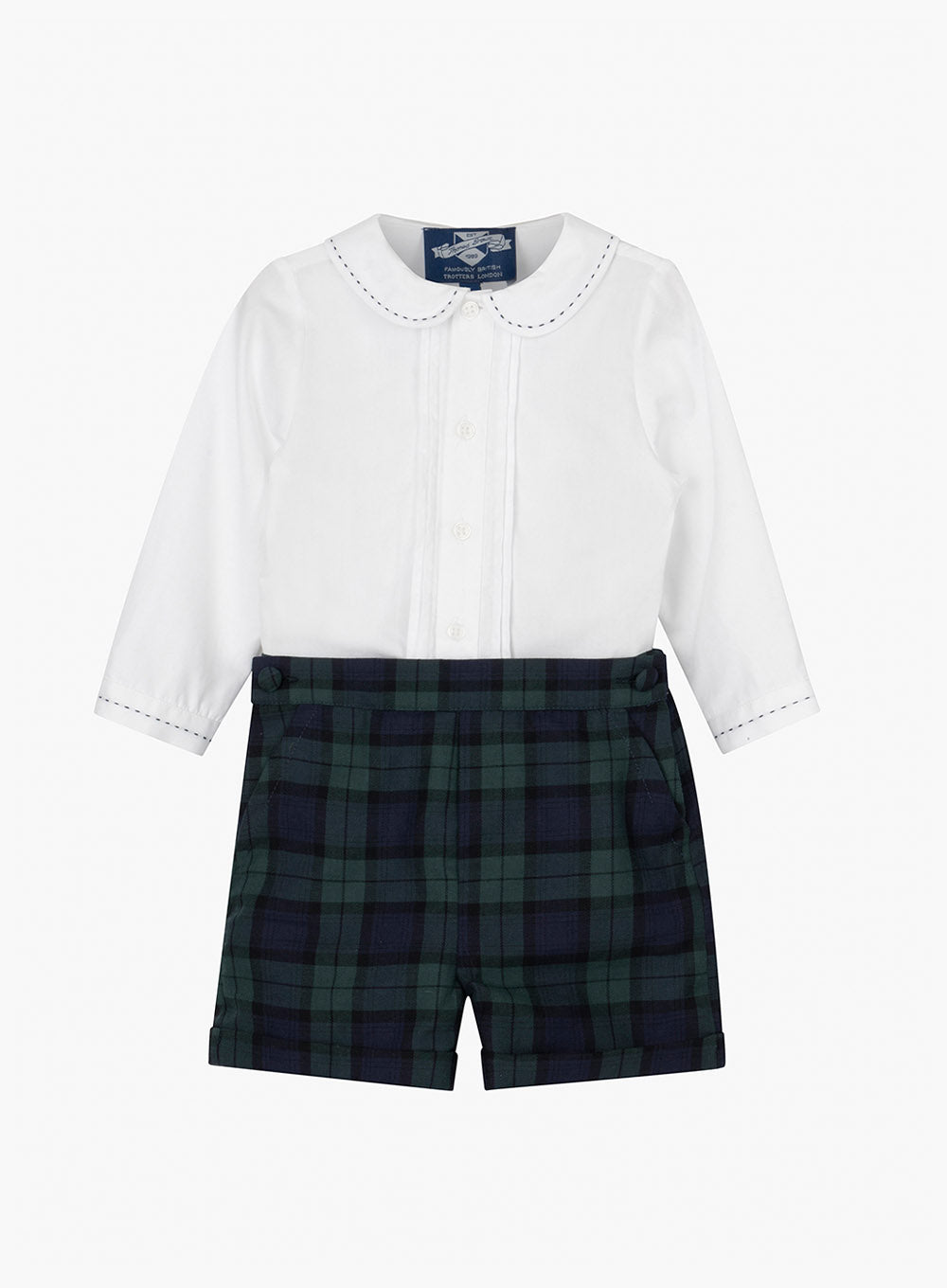 Thomas Brown Set The Little Rupert Set in Navy Tartan