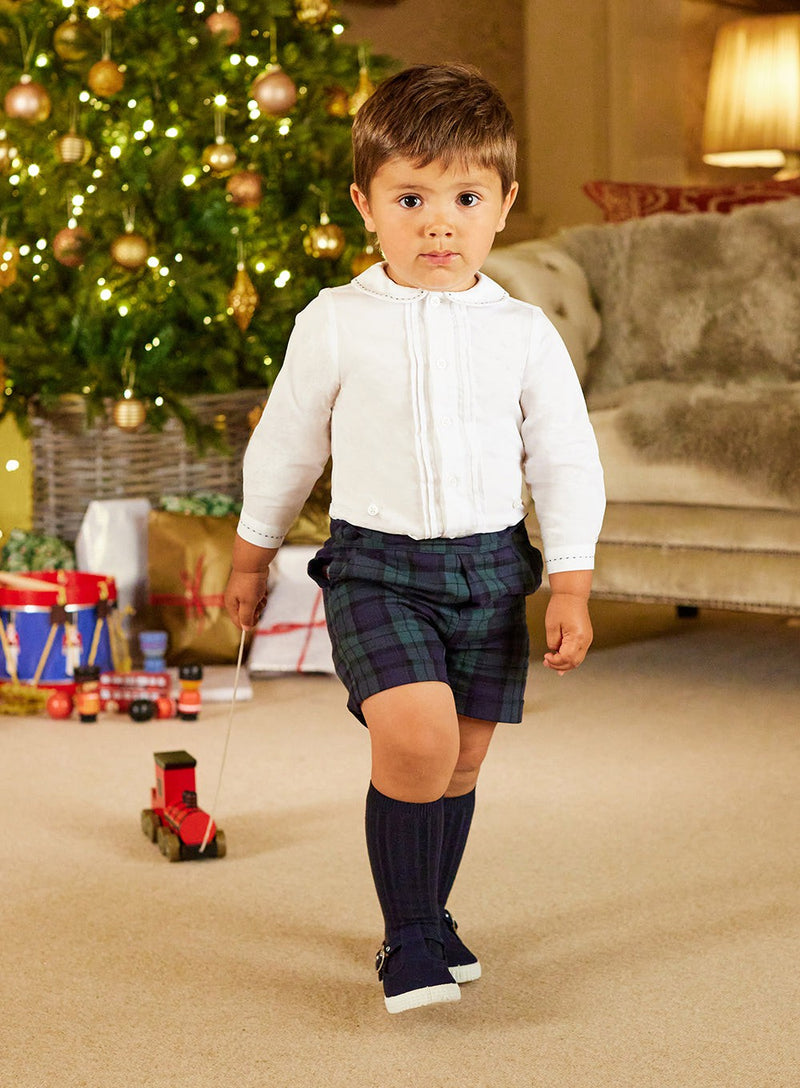 Thomas Brown Set The Little Rupert Set in Navy Tartan