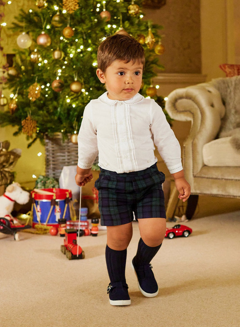 Thomas Brown Set The Little Rupert Set in Navy Tartan