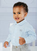 Thomas Brown Shirt Little Peter Shirt in Pale Blue Gingham