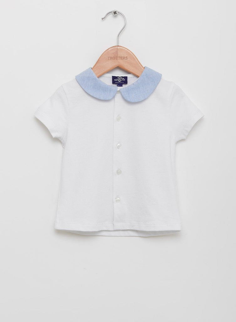 Thomas Brown Shirt Little Short-Sleeved Arthur Shirt - Trotters Childrenswear