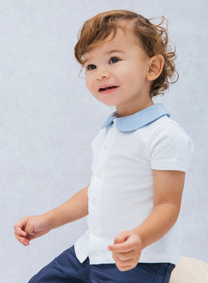Thomas Brown Shirt Little Short-Sleeved Arthur Shirt - Trotters Childrenswear