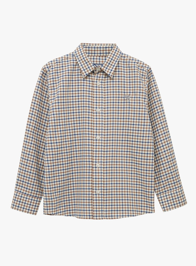 Thomas Brown Shirt Oliver Shirt in Camel Check