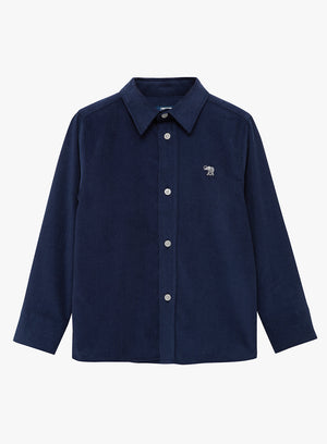 Thomas Brown Shirt Oliver Shirt in Navy Cord